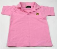 Růžové tričko s límečkem zn. Lyle&Scott