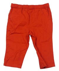 Červené plátěné kalhoty zn. F&F
