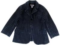Modrý pruhovaný manžestrový jarní kabátek zn. H&M