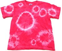 Růžové batikované tričko 
