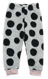 Šedé puntíkaté chlupaté pyžamové kalhoty zn. Pep&Co