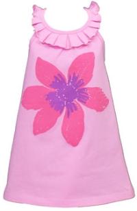 Outlet - Růžové letní šatičky s kytičkou 