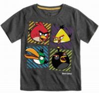 Nové - Antracitové tričko s Angry Birds