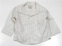 Bílo-béžová kostkovaná košile zn.M&Co 