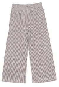 Světlerůžovo-bílé pruhované cullotes kalhoty zn. M&Co.