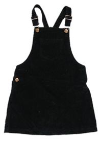 Černé manšestrové laclové šaty zn. F&F