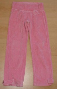 Růžové sametové kalhoty s číslem