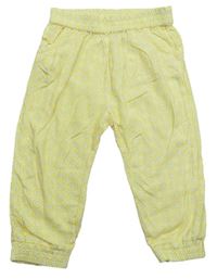 Žluté volné letní kalhoty s citróny zn. Topomini 