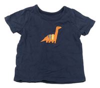 Tmavomodré tričko s dinosaurem zn. George