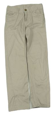 Světlebéžové plátěné kalhoty zn. H&M