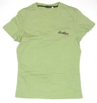 Zelené tričko nápisem vel. 140 cm