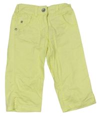 Žluté plátěné capri kalhoty zn. Avenue Kids