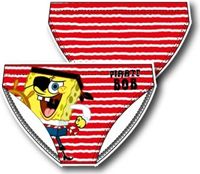 Nové - Červené pruhované plavky se SpongeBobem zn. Nickelodeon