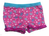 Růžovo-tyrkysové nohavičkové plavkové kalhotky s korály zn. Disney