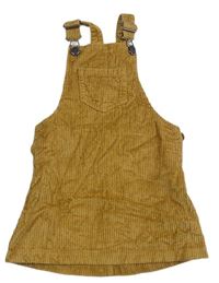 Medové žebrované manšestrová sukně s laclem zn. F&F