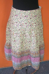 Dámská béžová sukně s květinovým vzorem zn. New Look
