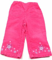 Růžové sametovo/riflové kalhoty zn. Adams