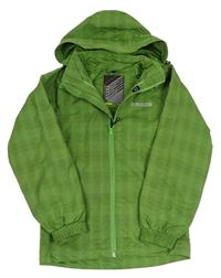 Zelená vzorovaná šusťáková jarní bunda s kapucí zn. Trevolution