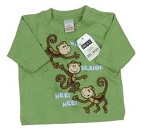Zelené triko s opicemi zn. Next