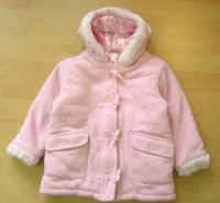 Růžový fleecový zimní kabátek s kapucí zn. Cherokee
