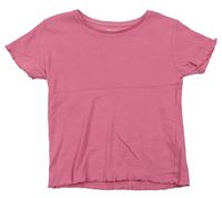 Růžové žebrované tričko zn. Primark