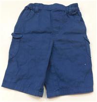 Modré plátěné kalhoty s kapsami zn. Little Bundle 