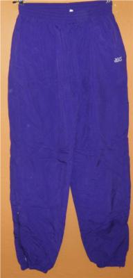 Pánské fialové šusťákové oteplené kalhoty 