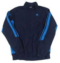 Černo-modrá šusťáková sportovní bunda zn. Adidas