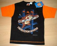 Černo-oranžové tričko s Tazem - nové