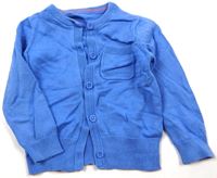 Modrý propínací svetr zn. Mothercare