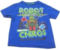 Modré tričko s robotem zn. Cherokee