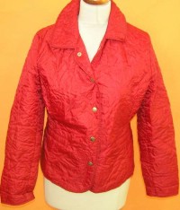 Dámská červená šusťáková zateplená bunda