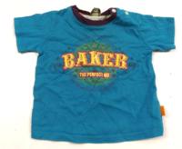 Modro-fialové tričko s nápisem zn. Baker 
