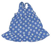 Modré květované bavlněné šaty zn. Mothercare