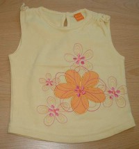 Žluté tričko s kytičkami zn. Mini Mode