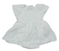Bílé body se sukní s madeirou zn. H&M