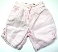 Růžové lněné kalhoty