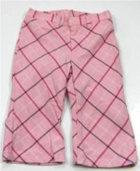 Růžové kárové kalhoty zn. Ola Navy