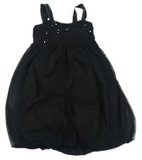 Černé tylové šaty s flitry zn. H&M