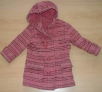 Růžový flaušový kabátek s kapucí zn. Marks&Spencer