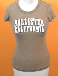 Dámské béžové tričko s nápisem zn. Hollister