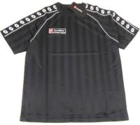 Outlet - Pásnké černo-šedé pruhované sportovní tričko s logem zn. Lotto vel. M