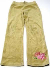 Béžové sametové kalhoty s obrázkem zn. Disney