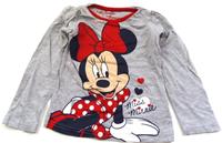 Šedé triko s Minnie zn. Disney 