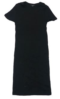 Černé žebrované elastické šaty zn. New Look
