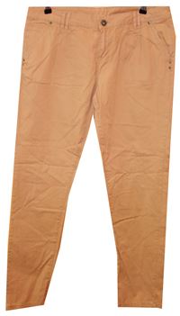 Dámské oranžové plátěné kalhoty zn. Denim 