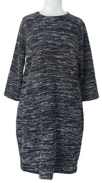 Dámské černé melírované pletené šaty zn. Primark 
