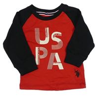 Černo-červené triko zn. U.S. Polo ASSN 