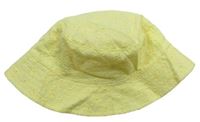 Žlutý plátěný klobouk s výšivkou zn. F&F