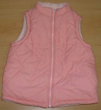 Růžová šusťíáková oboustranná zateplená vesta zn. Marks&Spencer